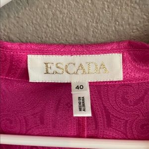 Pink Escada designer shirt.